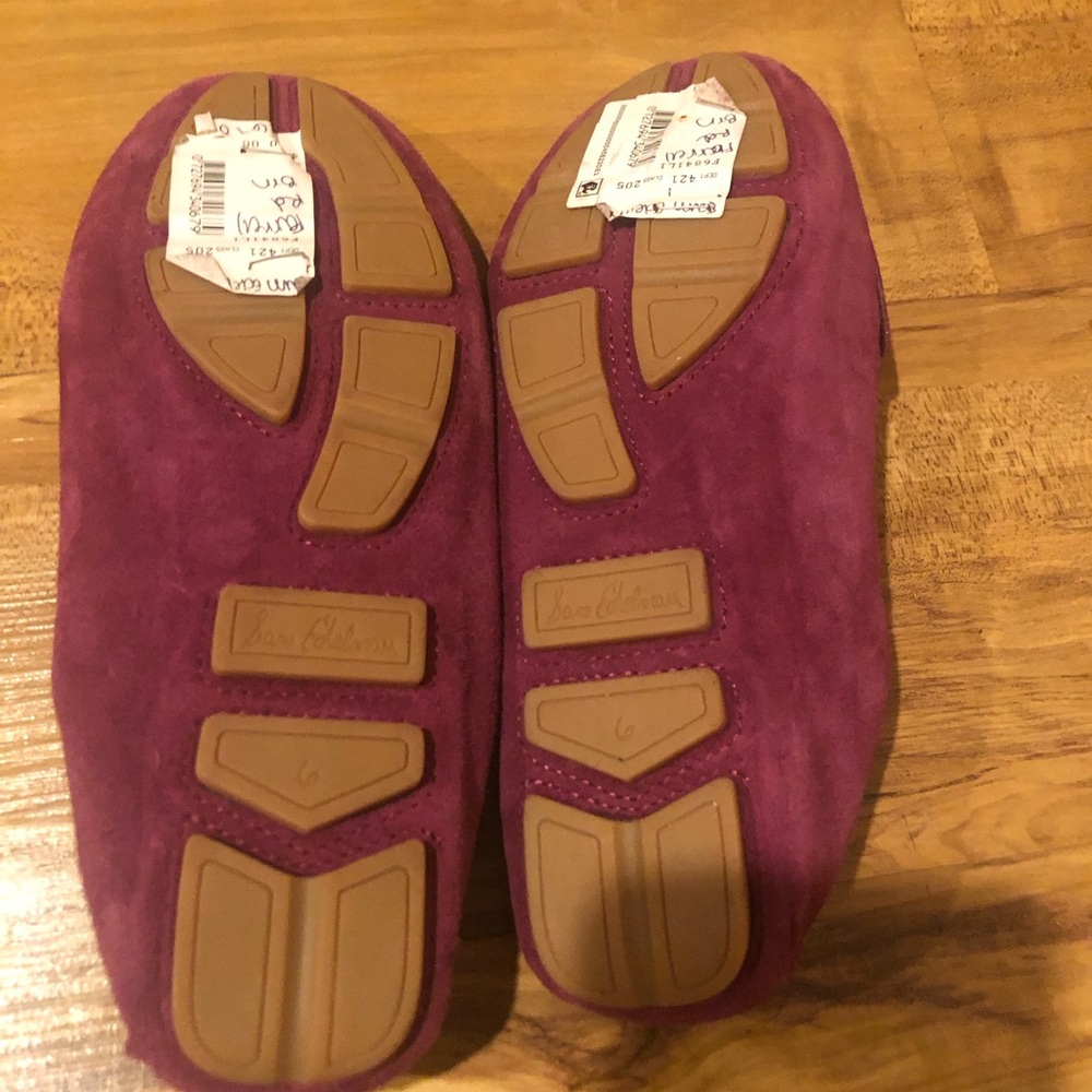 Sam Edelman Women's Plum Suede Loafers Size 6 - Picture 3 of 3